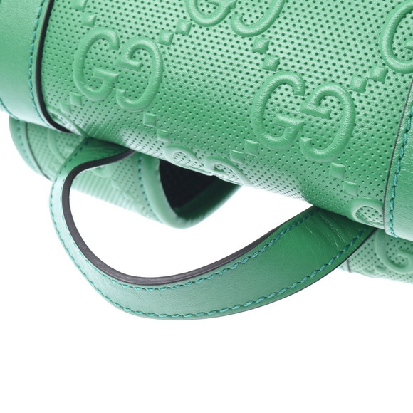 Gucci GG Backpack Green Crocodile Leather Daypack - Picture 3 of 9
